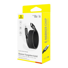 Baseus Tungsten Gold Magnetic Charging Cable USB-C to USB-C 100W 1m Cluster Black-P10319805111-00