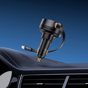 Baseus Enjoyment Pro Car Charger C+Retractable iP Cable 55W-C00057803111-00