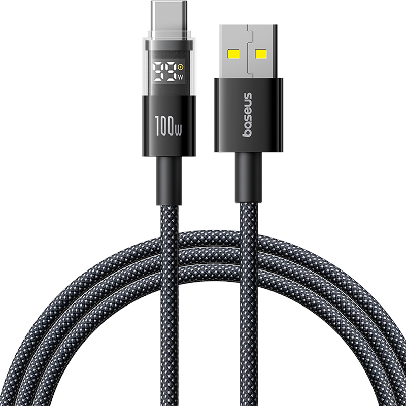 Baseus Display 2 Fast Charging Data Cable USB-A to USB-C 100W