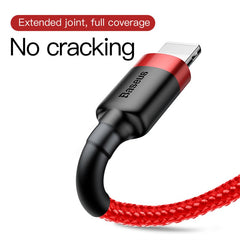 Baseus Cafule Cable for iPhone X, XS, 11, 12, 13 USB to Lightning Fast Charging Cable 2.4A (CALKLF-B09)