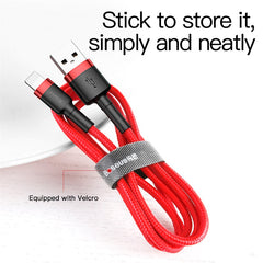 Baseus Cafule Cable for iPhone X, XS, 11, 12, 13 USB to Lightning Fast Charging Cable 2.4A (CALKLF-B09)