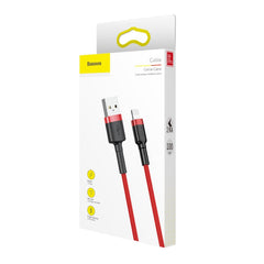 Baseus Cafule Cable for iPhone X, XS, 11, 12, 13 USB to Lightning Fast Charging Cable 2.4A (CALKLF-B09)