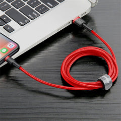 Baseus Cafule Cable for iPhone X, XS, 11, 12, 13 USB to Lightning Fast Charging Cable 2.4A (CALKLF-B09)