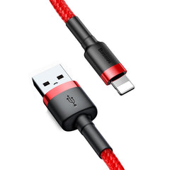 Baseus Cafule Cable for iPhone X, XS, 11, 12, 13 USB to Lightning Fast Charging Cable 2.4A (CALKLF-B09)