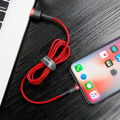 Baseus Cafule Cable for iPhone X, XS, 11, 12, 13 USB to Lightning Fast Charging Cable 2.4A (CALKLF-B09)