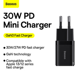 Baseus GaN3 Fast Charger 30W Black (CCGN010101)