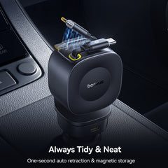 Baseus PrimeTrip VR2 Max Car Charger with Retractable Cable 3C+U 100W Cosmic Black-C0206600
