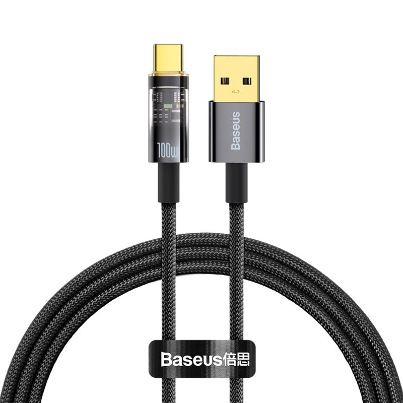 Baseus Explorer Series Auto Power-Off Fast Charging Data Cable USB to Type-C 100W