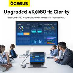 Baseus Hub 11in1 StarJoy Metal Glam Series, USB-C to HDMI +VGA + 3 x USB 3.0 + USB 2.0+USB-C PD + RJ45 + SD/TF +3,5mm-B00030709811-00