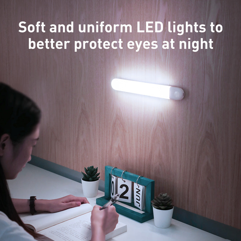 Baseus Sunshine Series Human Body Induction Motion Sensor Wardrobe Magnetic Lamp Natural Light LED Flashlight + (DGSUN-YA02)