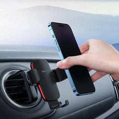 Baseus Metal Age II Round Air Vent Gravity Phone Holder Black (SUJS030001)