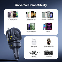 Baseus PrimeTrip VR2 Max Car Charger with Retractable Cable 3C+U 100W Cosmic Black-C0206600