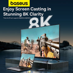 Baseus PortalJoy Series 13-Port  HUB Space Grey （Type-C to HDMI4K@60Hz*2+DP4K@120Hz*1+VGA*1+USB3.1*2+Type-C3.1*1+USB2.0*1+PD*1+RJ45*1+SD/TF*1+3.5mm*1)- B00053002811-00