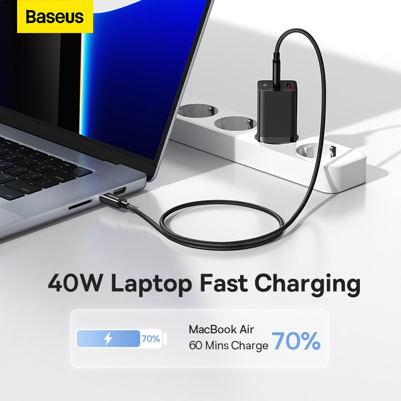 -Baseus GaN5 Pro Fast Charger C+C 40W EU Black-CCGP180101