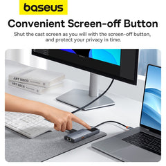 Baseus Hub Metal Gleam Series II 6 in 1 Type-C HUB HDMI 4K60HZ Rj45 Space Grey- B00061802813-00