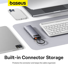 Baseus Hub 11in1 StarJoy Metal Glam Series, USB-C to HDMI +VGA + 3 x USB 3.0 + USB 2.0+USB-C PD + RJ45 + SD/TF +3,5mm-B00030709811-00