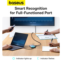 Baseus PortalJoy Series 13-Port  HUB Space Grey （Type-C to HDMI4K@60Hz*2+DP4K@120Hz*1+VGA*1+USB3.1*2+Type-C3.1*1+USB2.0*1+PD*1+RJ45*1+SD/TF*1+3.5mm*1)- B00053002811-00