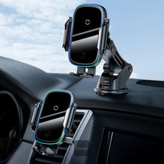 Baseus Automatic Electric Car Holder Qi Wireless Charger 15W Black (WXHW03-01)