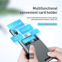 Baseus Adhesive Silicone Card Holder, Phone Credit Card Wallet Case - ACKD-A0G