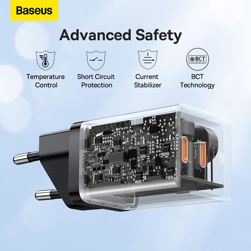 -Baseus GaN5 Pro Fast Charger C+C 40W EU Black-CCGP180101