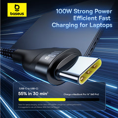 Baseus Flash Series 3 Two-for-three Fast Charging Cable U+C to C+C+L  100W 1.5m Cluster Black-P10377501111-00