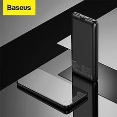 External battery 10000mAh with wireless charging Baseus Full Screen Wireless Charger - Black (PPALL-CEX01)