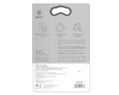 Baseus® Original Finger Ring Cum Stand for All Mobile Phones and Tablets (Black) SUMQ-01