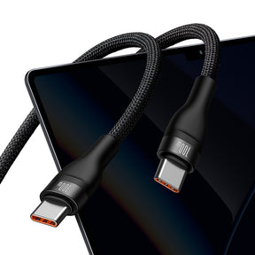 Baseus Flash Series Ⅱ One-for-Two Fast Charging Cable Type-C to C+C 100W 1.5m Black-CASS060001