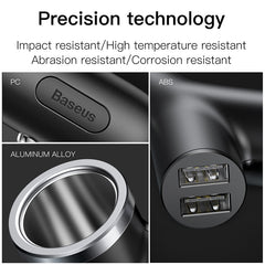 Baseus Y Type Car Charger car charger 2x USB + cigarette lighter socket 3.4A black (CCALL-YX01)