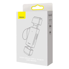 Baseus Lite Series USB-A + Type-C to TF Memory Card Reader Portable 2TB Large Capacity Card Reader Compatible with Phones Tablets Laptops WKQX060113