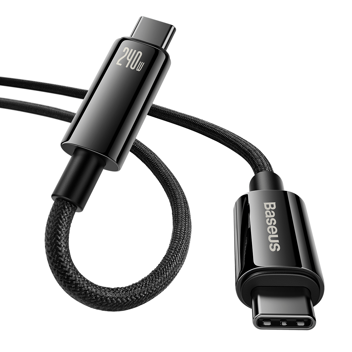 Baseus Tungsten Gold 240W 1m USB-C to USB-C cable (black).