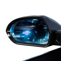 Baseus 0.15mm Rainproof Film for Car Rear-View Mirror (Oval 2 pcs/pack 135*95mm)Transparent-SGFY-C02