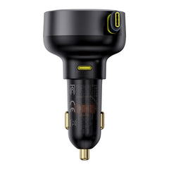 Baseus Enjoyment Pro Car Charger C+Retractable Type-C Cable 60W Cluster Black-C00057802111-01