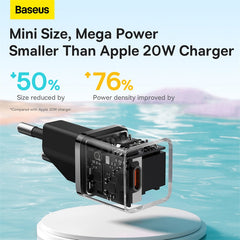Baseus GaN5 Fast Charger(mini) 1C 20W EU Black