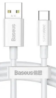 Baseus Type C Superior Series SUPERVOOC 65W 2m White CAYS001002