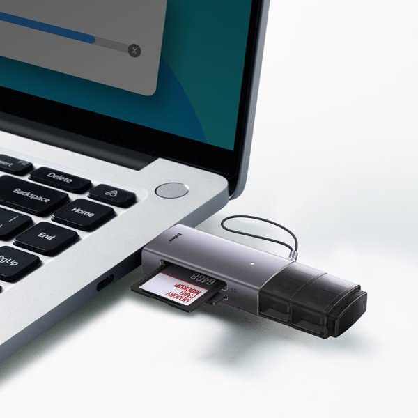 Baseus Lite Series USB-A + Type-C to TF Memory Card Reader Portable 2TB Large Capacity Card Reader Compatible with Phones Tablets Laptops WKQX060113