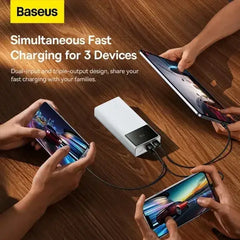 Power Bank Baseus Star-Lord Digital, (30000 mAh, 22.5 W, white, Fast Charge) #PPXJ060102