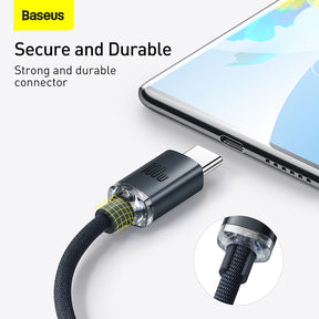 Baseus Crystal Shine cable USB to USB-C, 100W-CAJY000501