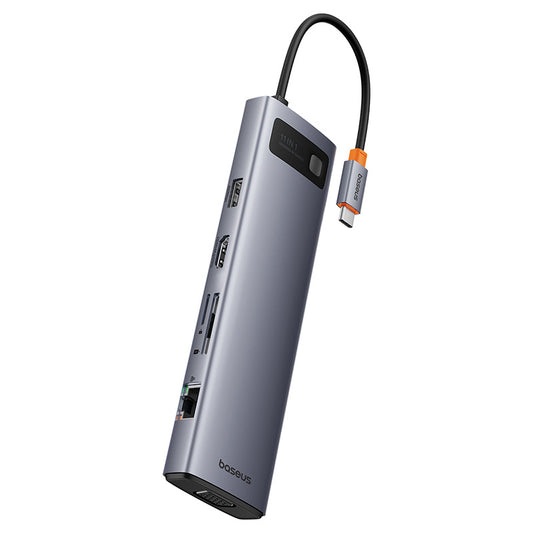 Baseus Hub 11in1 StarJoy Metal Glam Series, USB-C to HDMI +VGA + 3 x USB 3.0 + USB 2.0+USB-C PD + RJ45 + SD/TF +3,5mm-B00030709811-00