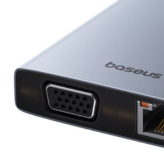 Baseus PortalJoy Series 13-Port  HUB Space Grey （Type-C to HDMI4K@60Hz*2+DP4K@120Hz*1+VGA*1+USB3.1*2+Type-C3.1*1+USB2.0*1+PD*1+RJ45*1+SD/TF*1+3.5mm*1)- B00053002811-00