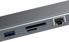 Baseus Enjoyment Series Type-C to (PD/2xHD4Baseus HUK/VGA/RJ45/SD/TF/3xUSB) Dark gray (CATSX-G0G)