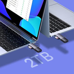 Baseus Lite Series USB-A + Type-C to TF Memory Card Reader Portable 2TB Large Capacity Card Reader Compatible with Phones Tablets Laptops WKQX060113