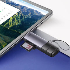Baseus Lite Series USB-A + Type-C to TF Memory Card Reader Portable 2TB Large Capacity Card Reader Compatible with Phones Tablets Laptops WKQX060113