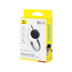 Baseus Bright Mirror Series One-for-two Fast Charging Data Cable Type-C to C+C 100W 1m Cluster Black -P10318602111-00