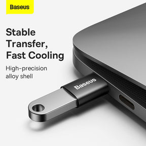 Baseus Type C to USB 3.1 OTG Adapter Ingenuity Series Fast Data Transfer Speed of 10Gbps Black ZJJQ000001