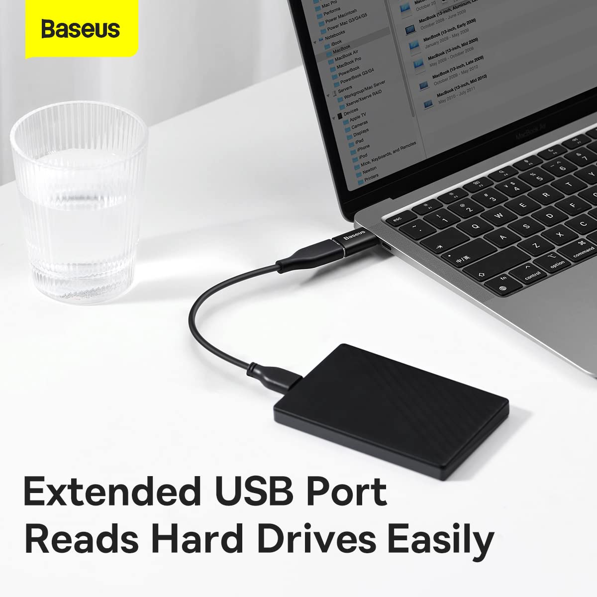 Baseus Type C to USB 3.1 OTG Adapter Ingenuity Series Fast Data Transfer Speed of 10Gbps Black ZJJQ000001