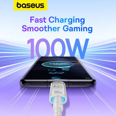 Baseus Explorer Series Auto Power-Off Fast Charging Cable with Smart Temperature Control Type-C to Type-C 100W