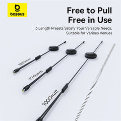 Baseus Bright Mirror Series One-for-two Fast Charging Data Cable Type-C to C+C 100W 1m Cluster Black -P10318602111-00