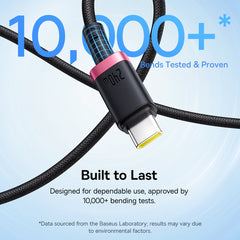Baseus Dura Fast Charging Data Cable USB-C to USB-C 240W 1m Red Black-P10377803U03-01