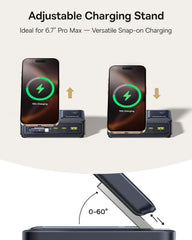 Baseus Nomos 140W 5-in-1 Charging Dock - Built-in Retractable USB-C Cable  +Digital Display Cosmic Black-P10170902123-00